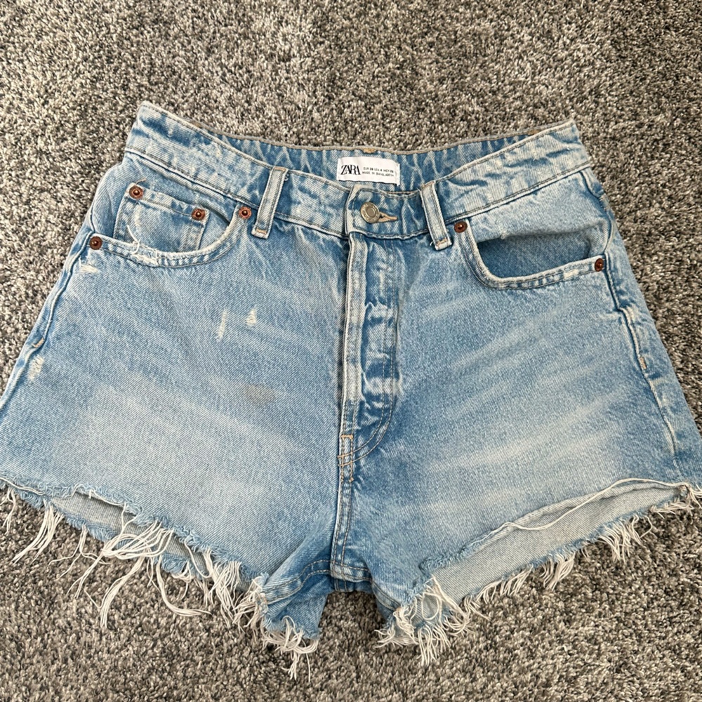 Zara Distressed Denim Short